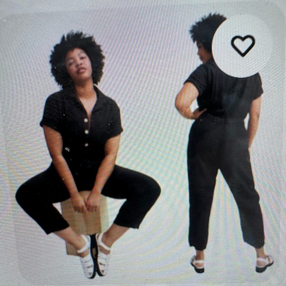 MATE the Label linen short sleeve jumpsuit SMALL Classic utility jumpsuit - Picture 1 of 3